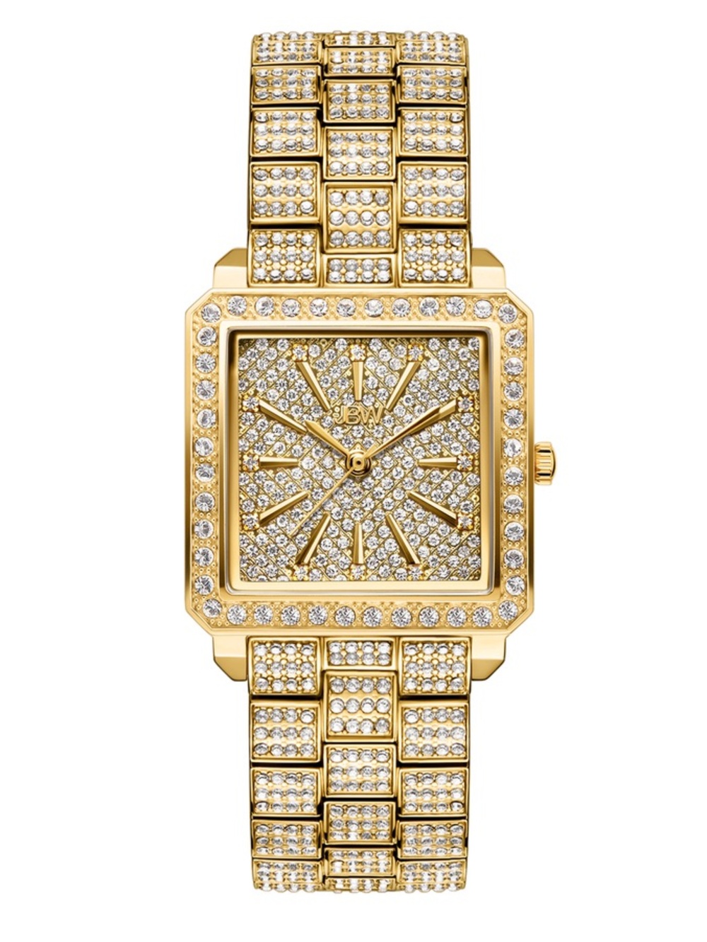JBW Cristal Quartz Diamond Crystal Gold Dial Ladies Watch